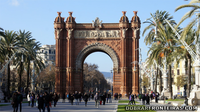 O Arco do Triunfo em Barcelona