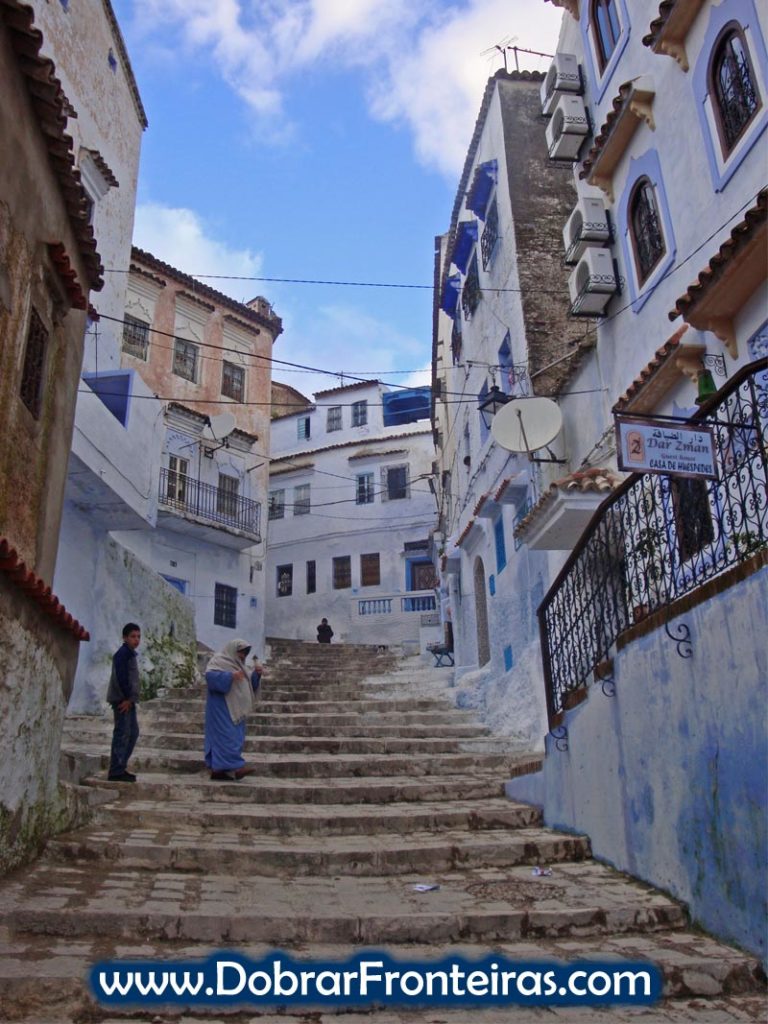 Fotografias de Chefchaouen, cidade azul de Marrocos; Fevereiro 2010