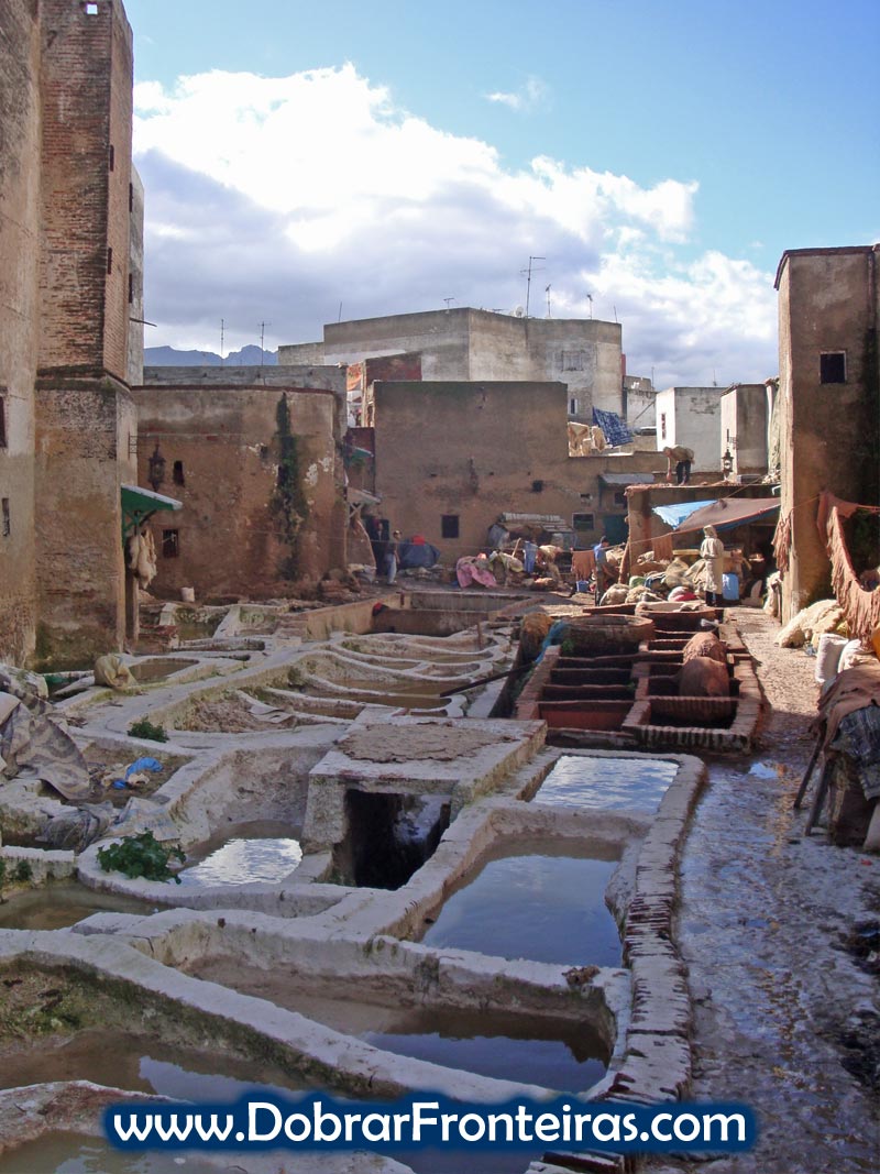 Tanneries, curtumes de peles na cidade velha de Tétouan