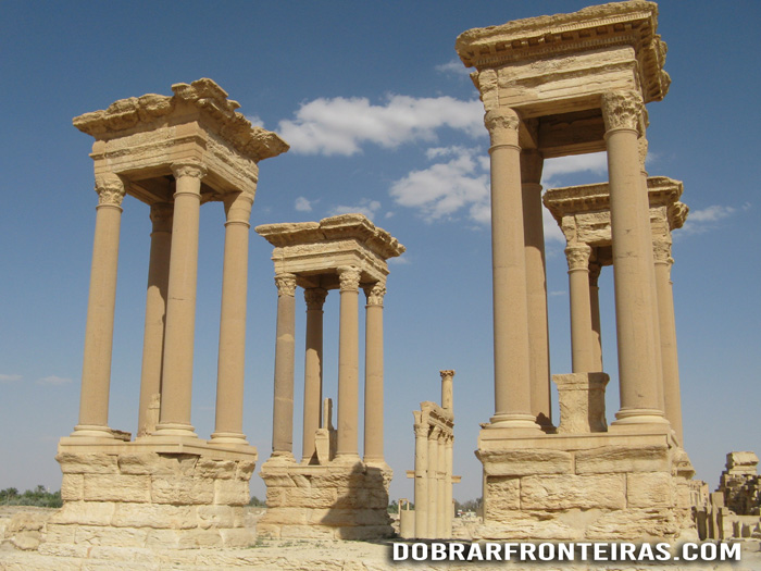 Tetrapilon das ruínas de Palmira, Síria
