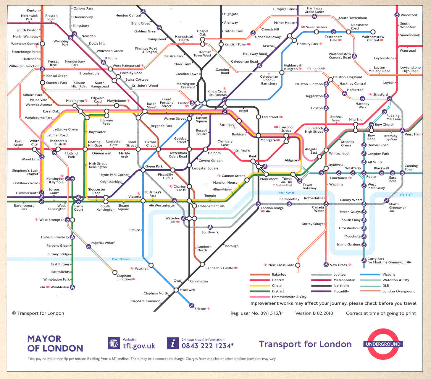 Mapa do Metro de Londres - Dobrar Fronteiras