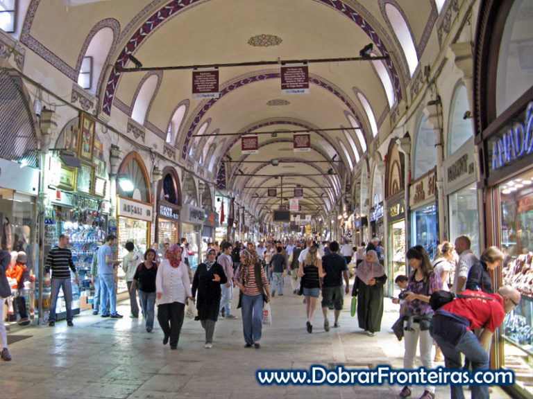 Grande Bazar; Mercado coberto em Istambul