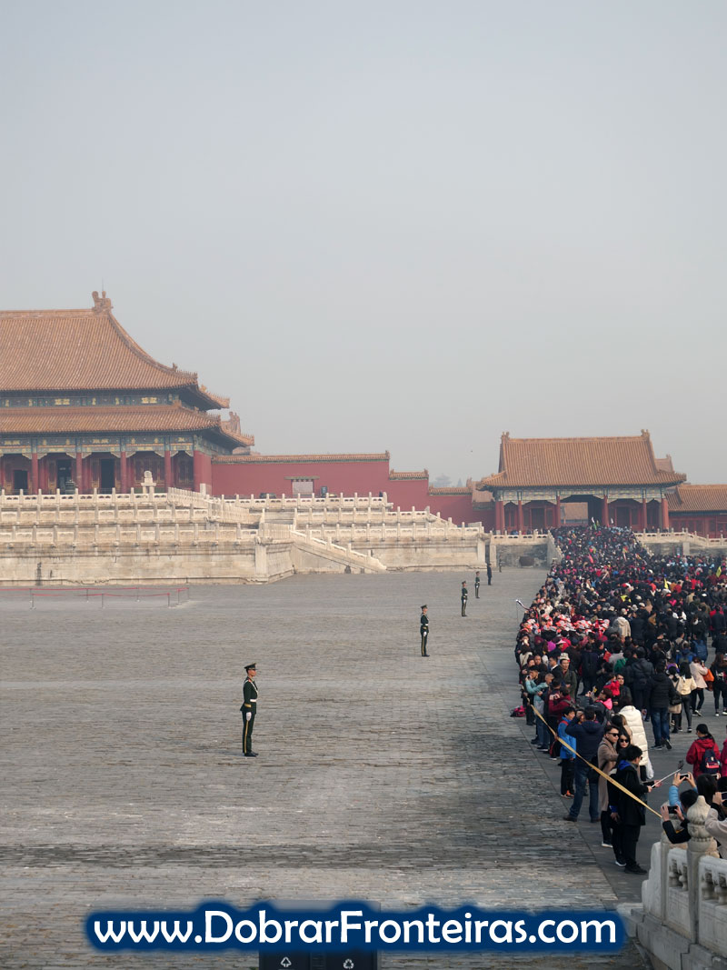 Guardas na Cidade Proibida em Pequim