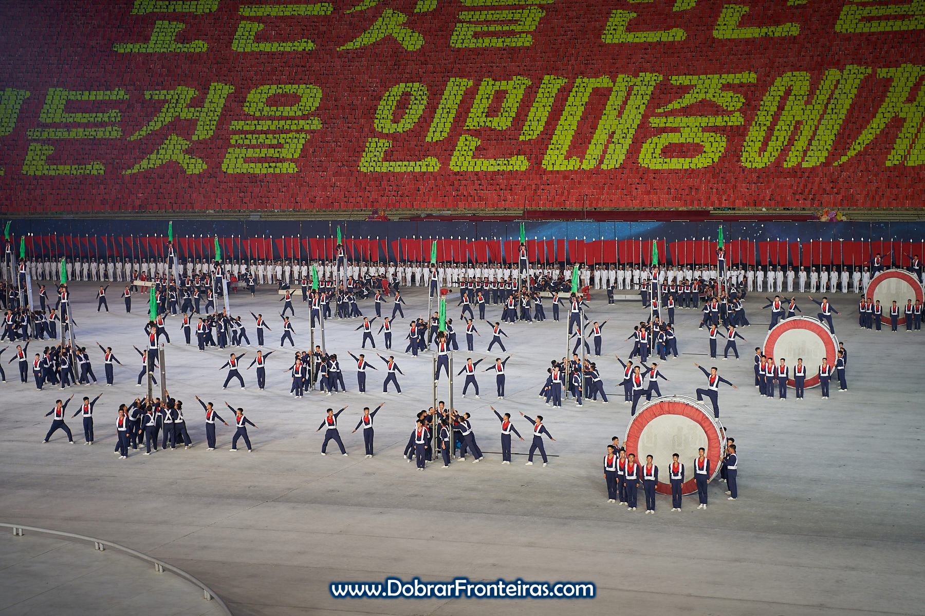 Ginástica nos Mass Games 2019 Coreia do Norte