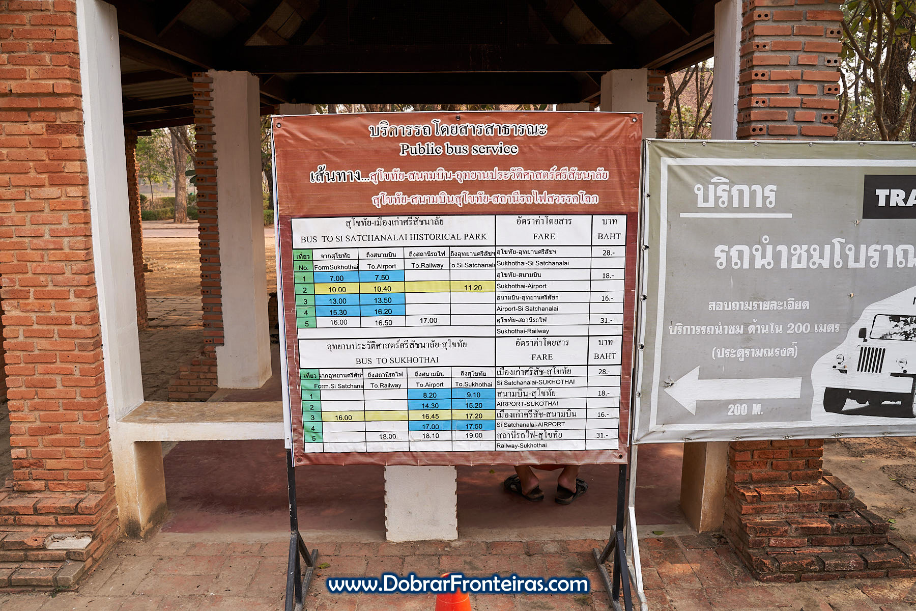 Horário de autocarros Si Satchanalai, Sukhothai