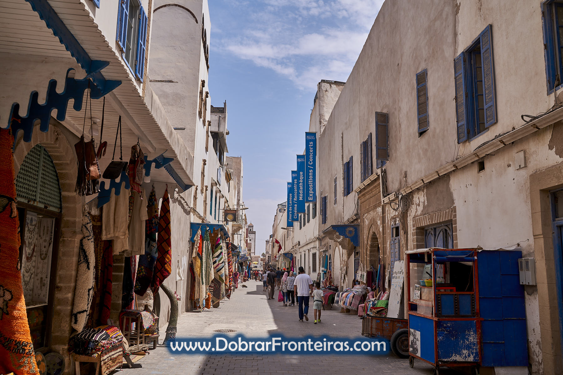 rua de Essaouira em Marrocos